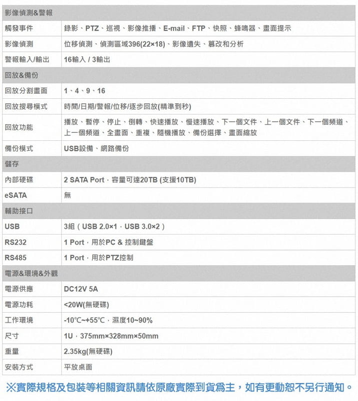 《公司貨含稅》DAHUA DH-XVR8216A-4KL-I  16路4K XVR錄影主機【售完為止】