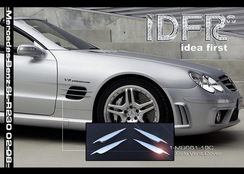 ~圓夢工廠~ Benz 賓士 SL R230 02~08 SL55 SL63 SL65 葉子板進氣網飾貼 鍍鉻飾條