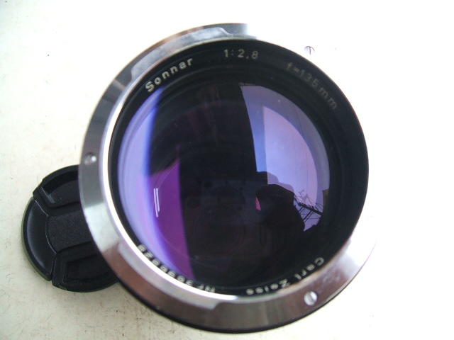 【AB的店】良上-美品Zeiss Contarex Sonnar 135mm f 2.8 可轉接NEX M4/3附轉接環