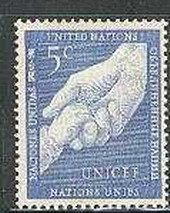 聯合國1951「首套郵票-援助」