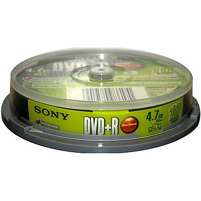 【文具通】停產剩庫存 SONY 索尼 DVD+R 16x 10入布丁桶 DVD±R 燒錄片 空白光碟片 B4010474