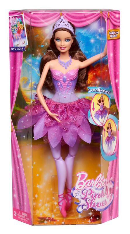 Ken & Barbie #X8810 _ 動畫系列芭比娃娃 _ 2013 芭比的粉紅舞鞋 - 紫色芭蕾伶娜 - 天鵝湖