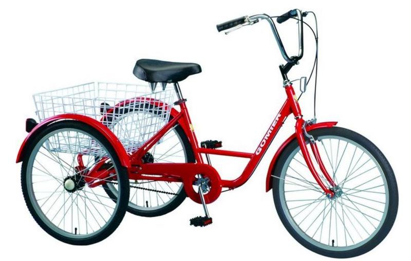 (免運) GOMIER 24吋三輪車 腳踏車 (紅色) -【台中-大明自行車】