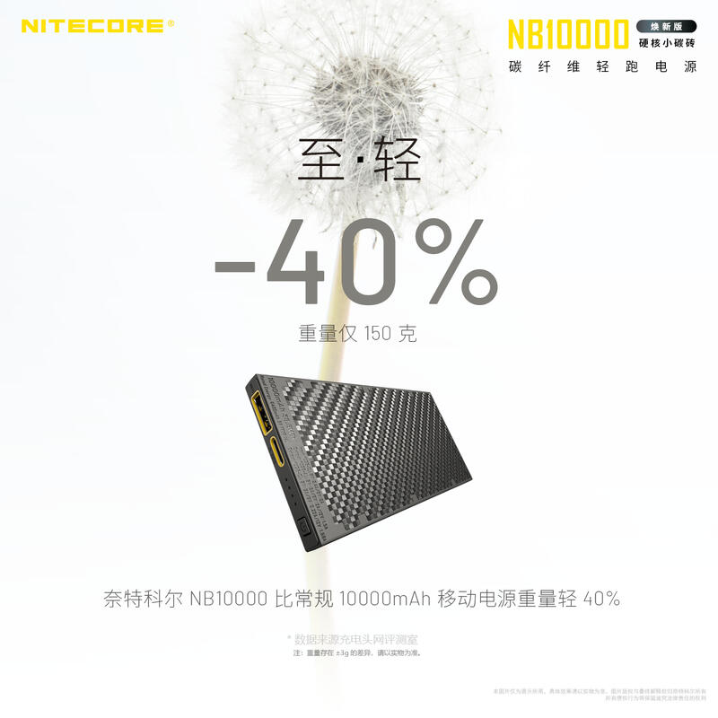 【山道具屋】Nitecore NB10000 GEN2+USB線-升級版極輕快充行動電源(公司貨/PD20W/150g)