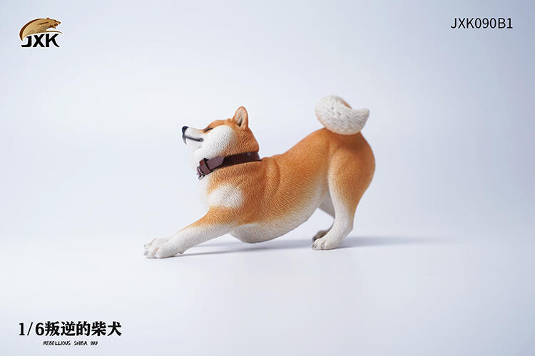 那間模型】JXK 1:6 JXK090 叛逆的柴犬不回家柴犬柴柴黑柴白柴仿真狗 