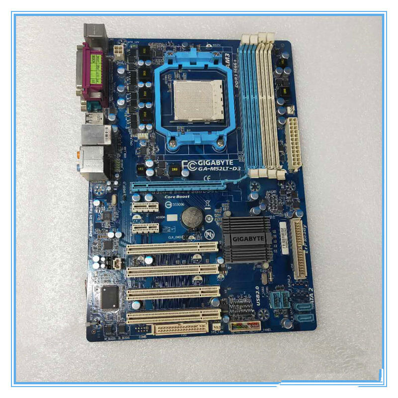 ㊣詢價？技嘉GA-M52LT-D3 D3P主機板 AM3全固態電容 支援DDR3記憶體AM3CPU