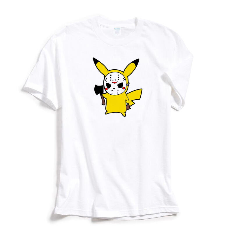 PikaKiller 短袖T恤 白色 殺死寶可夢 Pokemon 趣味幽默翻玩惡搞 印花潮T