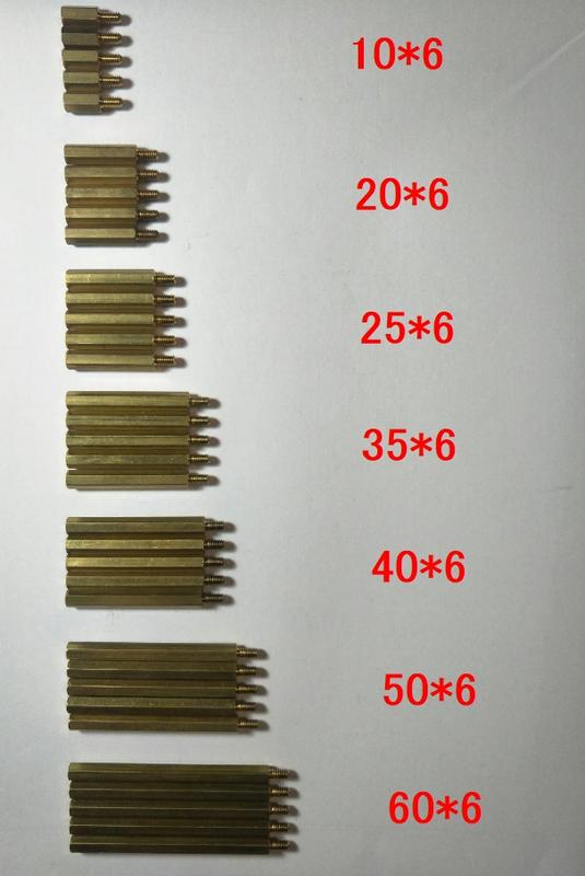 《專營電子材料》全新銅柱(粗牙)(25(L)+6MM) (1包10PCS)