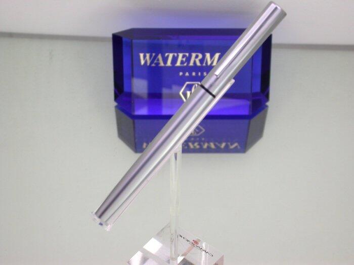 全新庫藏 法國製 WATERMAN威迪文全鋁製鋼筆 黑握位 附吸墨器出價就賣 