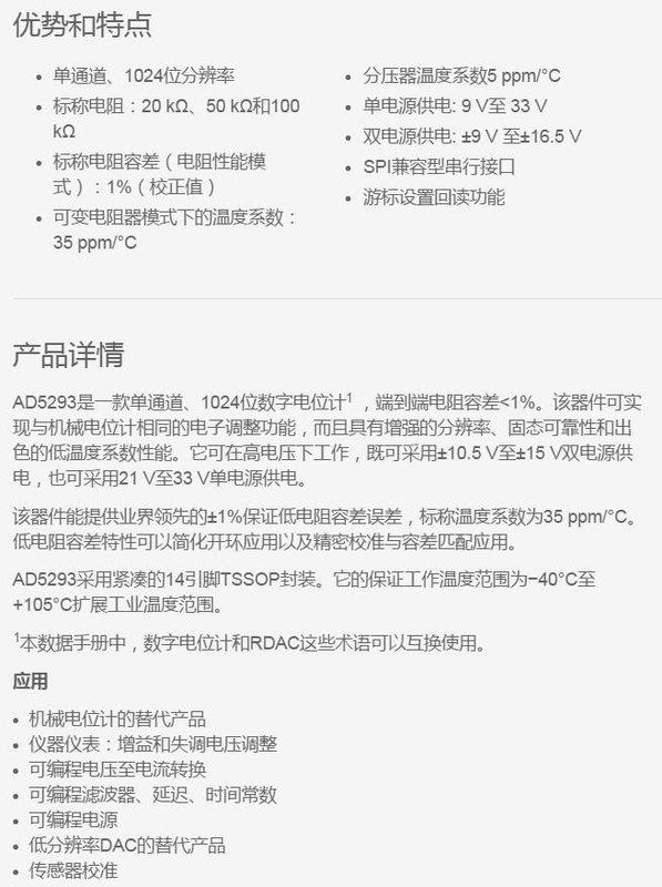現貨 Analog Devices (ADI) AD5293 SPI數位電阻計/電位計/可變可調電阻 | 露天市集 | 全台最大的網路購物市集