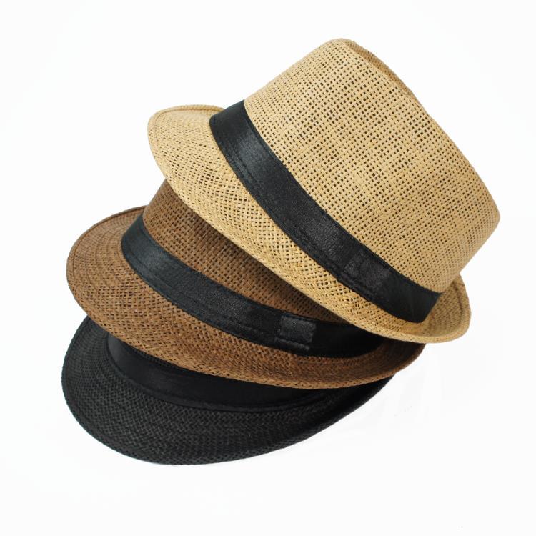 夏季英倫風基本款 緞帶裝飾 男女皆可戴 紳士帽 草編 草帽 爵士帽 禮帽 編織帽 C4-006
