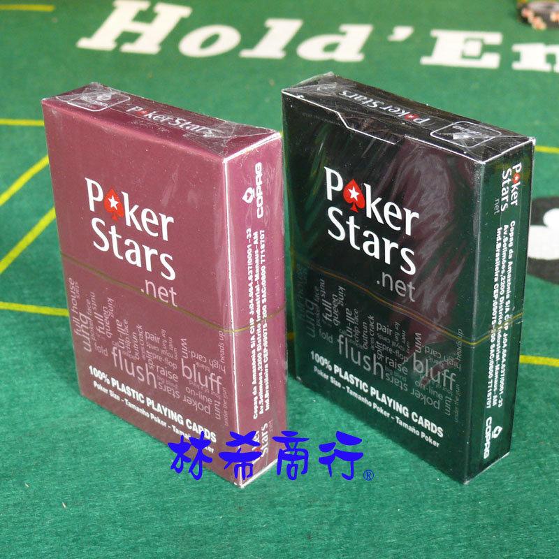 POKER STARS歐洲經典 大字 塑膠 撕不爛 可水洗 德州撲克21點 梭哈 百家樂 台中 自取 撲克牌 塑膠
