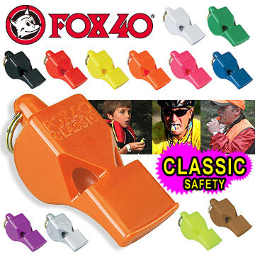 《乙補庫》FOX 40 Classic 彩色系列高音哨(附繫繩)~高分貝爆響/求救/防身/海豚音哨