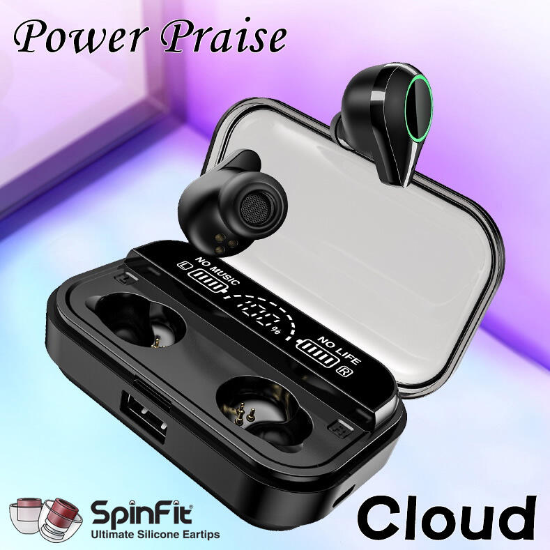 志達電子 Power Praise 大力揚 Cloud 真無線藍牙耳機麥克風 搭配SPINFIT CP360