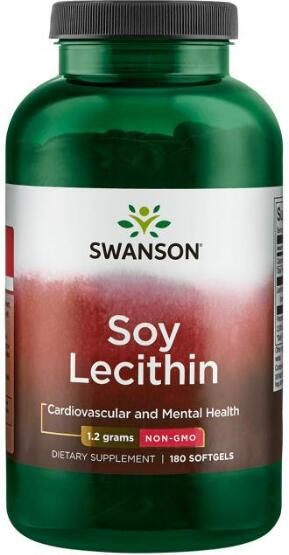 180顆 大瓶裝 Swanson Soy Lecithin 大豆卵磷脂 1200mg 