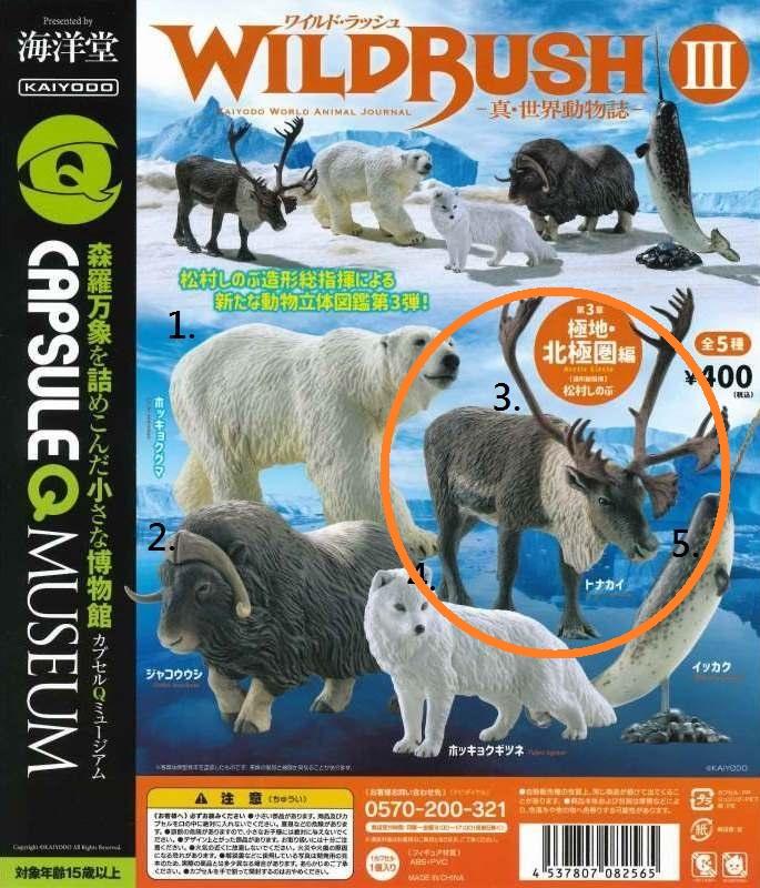 單售 日空版 膠囊Q博物館 <WILD RUSH 真 世界動物誌> P3 極地北極圈篇 馴鹿(全新未拆)
