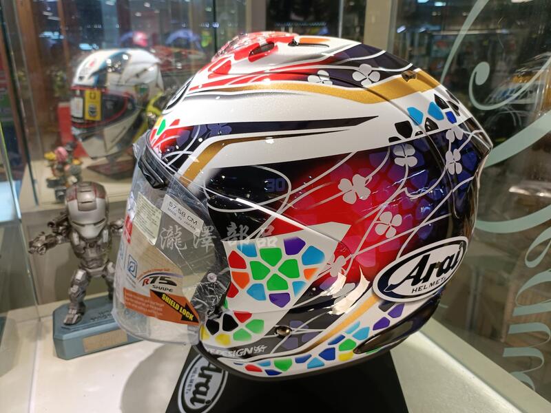 瀧澤部品日本Arai VZ-RAM 半罩安全帽NAKAGAMI GP2 中上貴晶選手