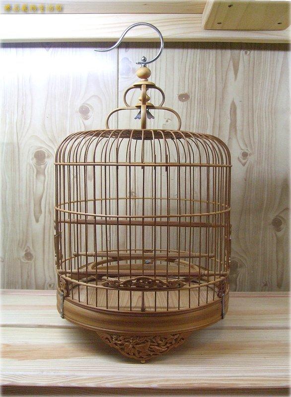 臻品寵物鳥園==52枝雕刻老竹波籠.可加購籠底紙.鳥籠.竹籠.適小型鳴鳥