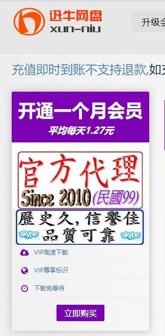 【可超商付款】390元 迅牛網盤 迅牛网盘 Xun-niu 高級會員【1個月390】Premium