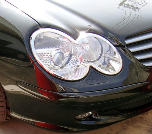 ~圓夢工廠~ Benz 賓士 SL R230 02~08 SL55 SL63 SL65 鍍鉻車燈框 前燈框 大燈框