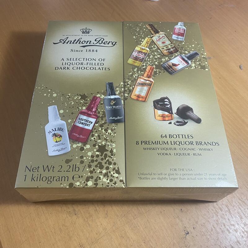 【全新商品】Anthon Berg烈酒巧克力禮盒(1kg，64入，8種酒款，好市多商品)