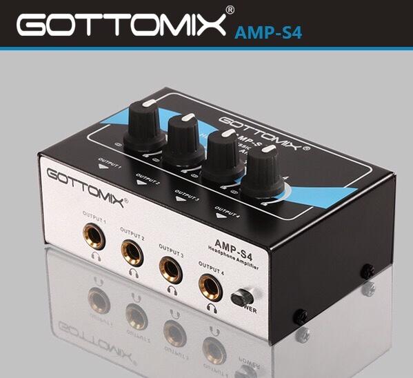 Gottomix AMP-S4 4軌 耳機分配器 分音器 放大器 混音器 調整音量 輸入RCA和6.3mm 耳朵牌可參考