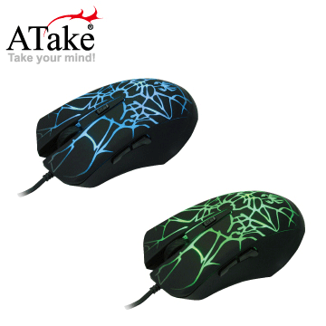 含稅含運 ATake -Polar PGM-809 FROST 爆裂紋電競滑鼠 (藍色/綠色).