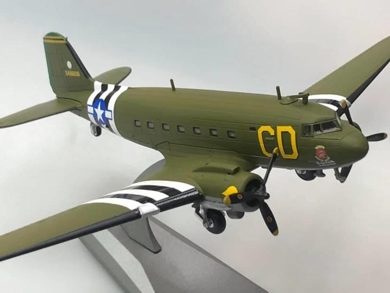 【AY 年終免運】C-47 諾曼地D-Day 75週年 限量紀念版 比例 1/100 部分合金完成品 四款可選