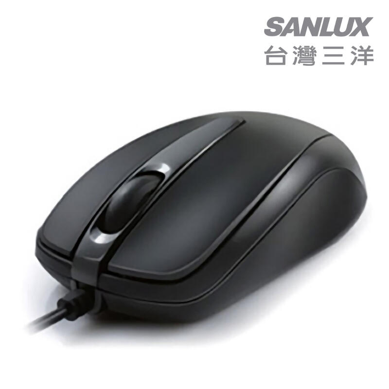【3C工坊】SANYO三洋超手感USB有線 光學鼠(黑) - SYMS-M17