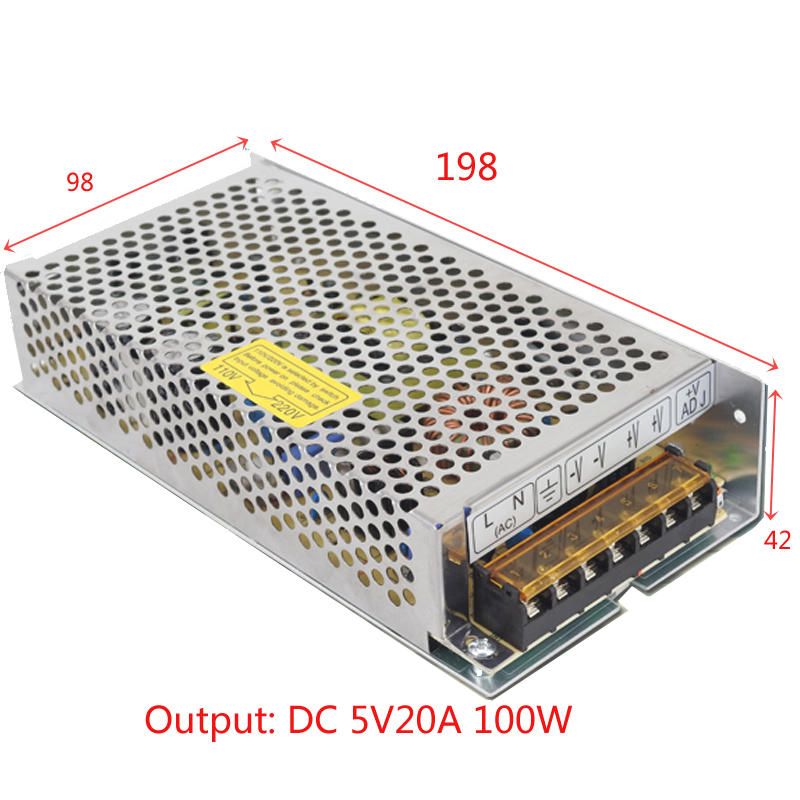LED 電源供應器 5V 20A 100W二路輸出 交直流轉換變壓電源 工業電源 AC110V/220V可切換