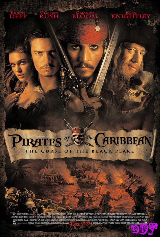 [ddt]防水藝術海報《神鬼奇航：鬼盜船魔咒》Pirates of the Caribbean 01~27"×40"英吋