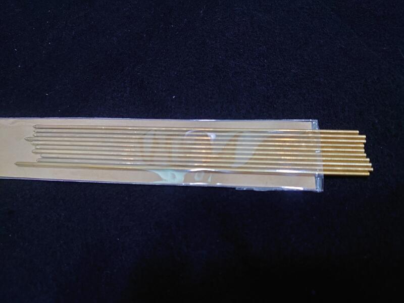 模型 改造 植樁 車軸 直徑2mm實心黃銅棒 銅線 (每包10入)