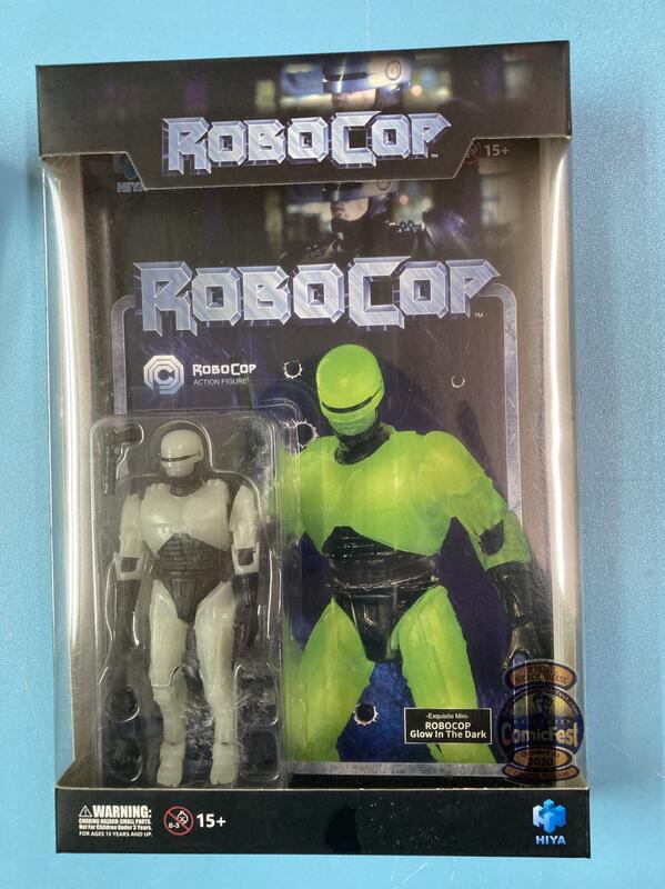 全新現貨 Hiya Toys 機器戰警 RoboCop 限定配色 夜光版 1/18 3.75吋 約10公分 可動完成品