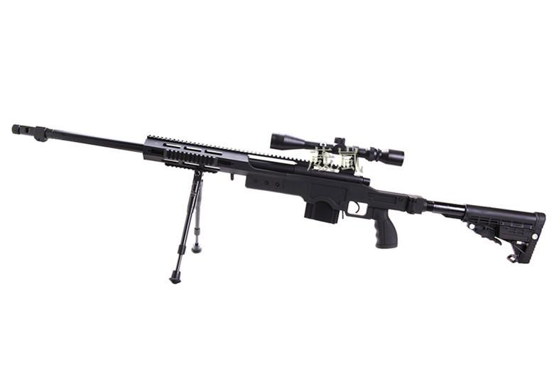 WELL 4412 狙擊槍 手拉 空氣槍 (BB槍BB彈玩具槍長槍模型槍步槍卡賓槍馬槍瞄準鏡狙擊鏡腳架