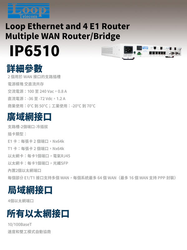 星通資訊 loop telecom Loop-IP6510 Router/Bridge 多 WAN 路由器 橋接器 | 露天市集 | 全台最大 ...