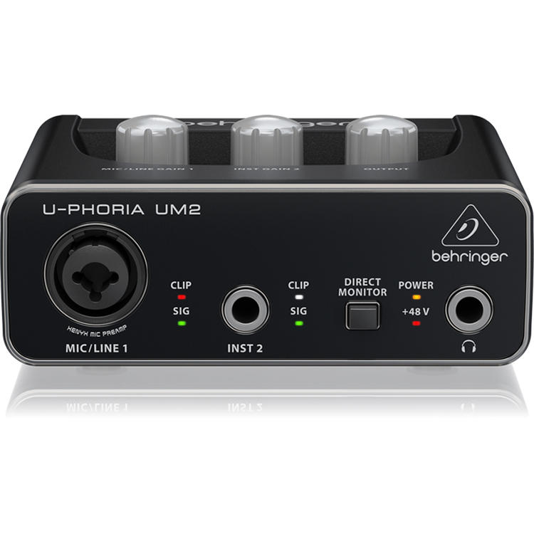 【三木樂器】耳朵牌 U-PHORIA UM2 USB 錄音介面 幻象電源 聲卡 宅錄 百靈達