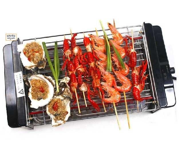 【EZBUY】比亞 韓式電烤爐 無煙烤爐 家用 羊肉串電熱燒烤架 烤肉爐燒烤機