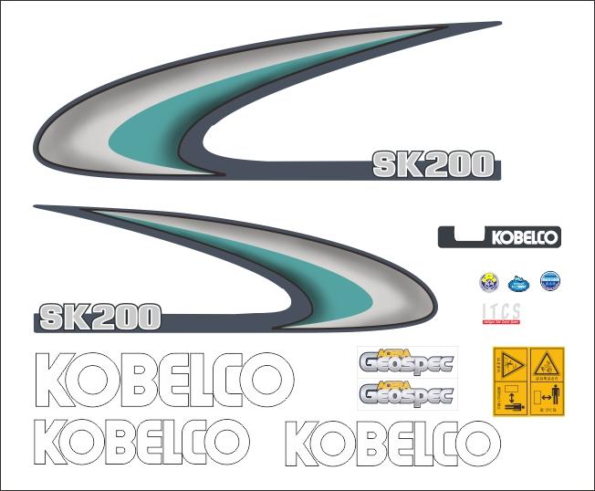挖土機貼紙 KOBELCO SK200-8