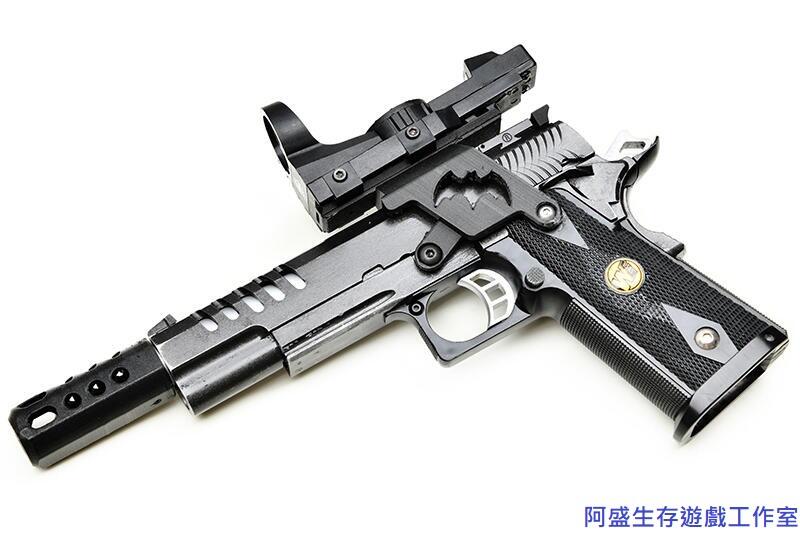 【阿盛生存遊戲工作室】BAT黑蝙蝠049 HI-CAPA專用槍口抑制器第01款式 逆14牙 IPSC 3D列印