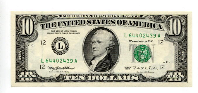 [富國]外鈔UnitedStates美國1995y10dollarsP499