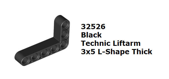 【磚樂】LEGO 樂高 32526 4142823 Liftarm 3x5 L-Shape Thick 黑色 L型厚臂