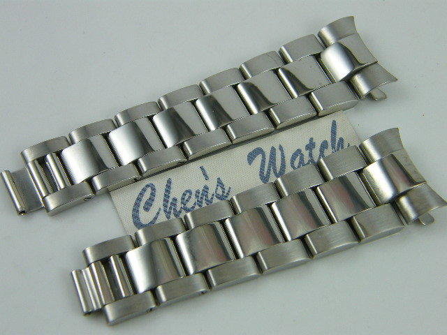 【錶帶家】20mm不銹鋼錶帶錶節代用勞力士 Rolex 迪通拿 116710 三板中亮邊拉銀絲鎖螺絲實心鋼帶