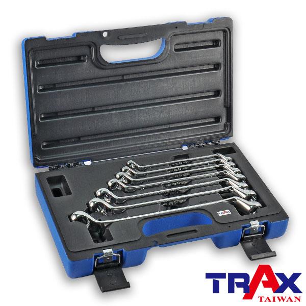 [TRAX工具小舖]ARX-7507DM[75度角鏡面鉻釩鋼7件式12角梅花(雙環)扳手組 汽機車修護工具組]