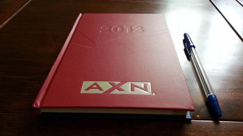 2013年AXN精美記事本行事曆(全新-約15x21.5x16mm)