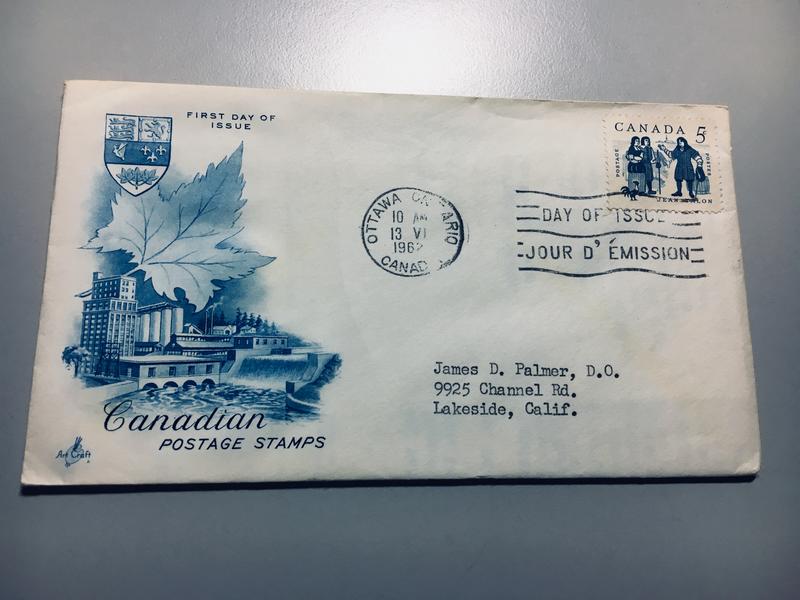 美國首日封 1962 Canadian Postage Stamps