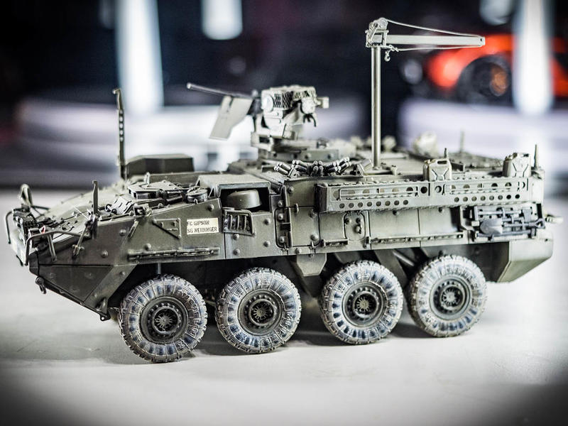 美軍 裝甲車 史崔克 M1127 31 陸軍水路用 兩棲 比例1 35完成 塑膠 手工模型