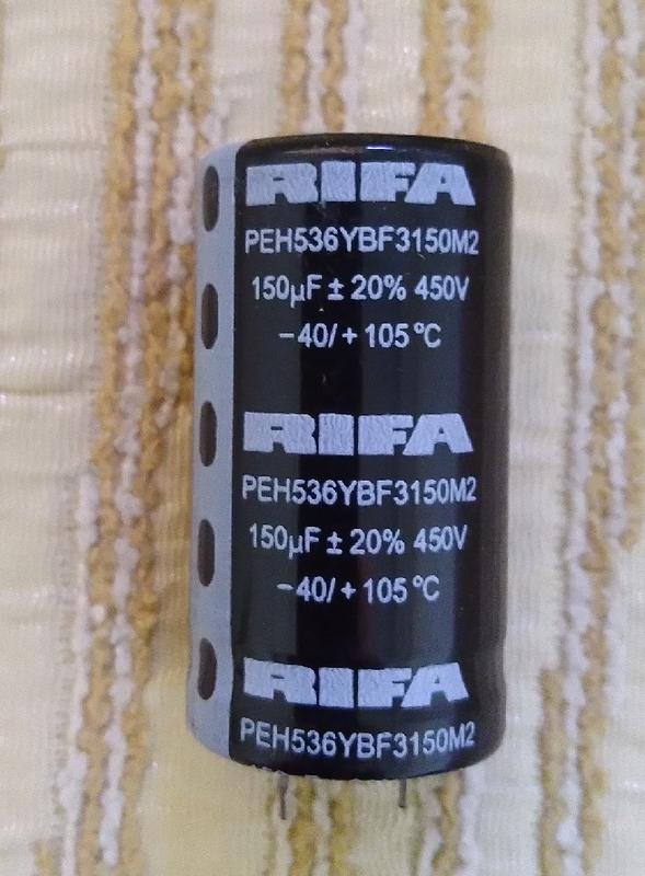 [特挑]RIFA PEH536 電解電容 150UF 450V 105℃ 新品一標1隻 代用100UF 450V