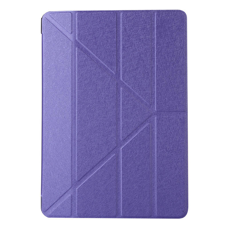 GMO 4免運Apple蘋果 iPad Air 1代 2代 蠶絲紋Y型 皮套保護套保護殼手機套 紫色 手機殼