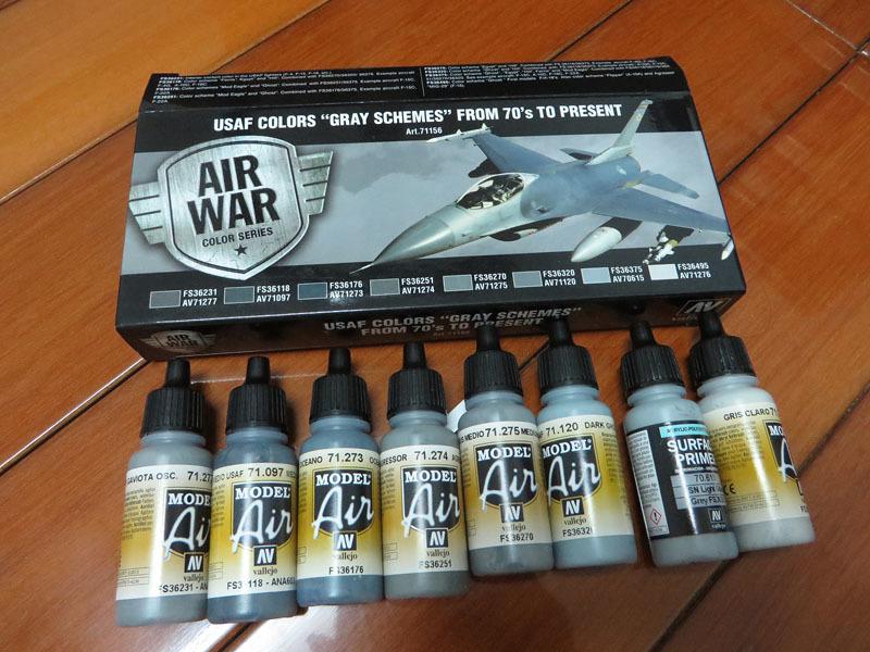 Vallejo Model Air Set 71156 USAF Colors Gray Schemes from 70's