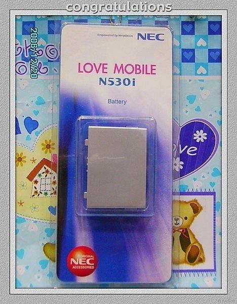 全新庫存出清 → NEC 530i 原廠電池